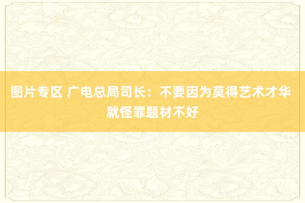 图片专区 广电总局司长：不要因为莫得艺术才华 就怪罪题材不好