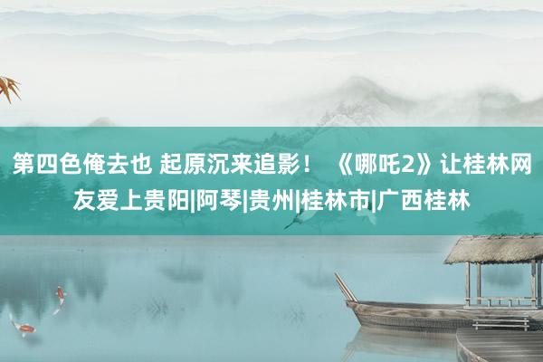 第四色俺去也 起原沉来追影！ 《哪吒2》让桂林网友爱上贵阳|阿琴|贵州|桂林市|广西桂林