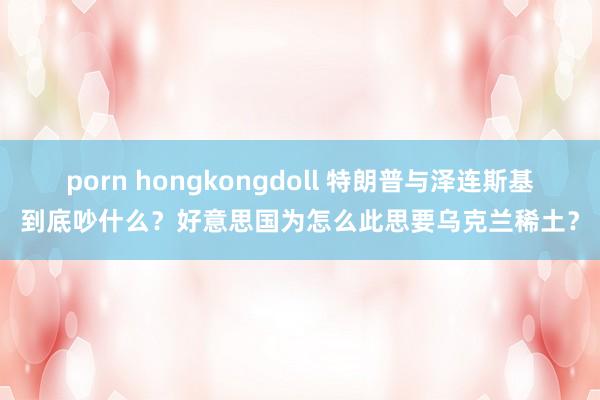 porn hongkongdoll 特朗普与泽连斯基到底吵什么？好意思国为怎么此思要乌克兰稀土？